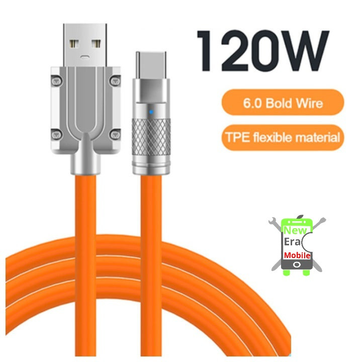 کابل شارژ سر فلزی تایپ سی