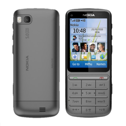 قاب کامل با شاسی وسط اصلی گوشی NOKIA-C3-01