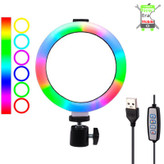رینگ لایت رنگی گیره دار مدل LJJ-20 RGB