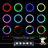 رینگ لایت رنگی گیره دار مدل LJJ-20 RGB