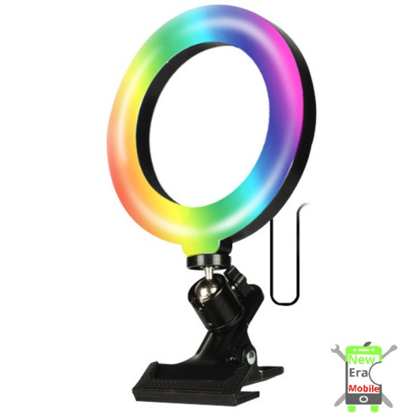 رینگ لایت رنگی گیره دار مدل LJJ-20 RGB