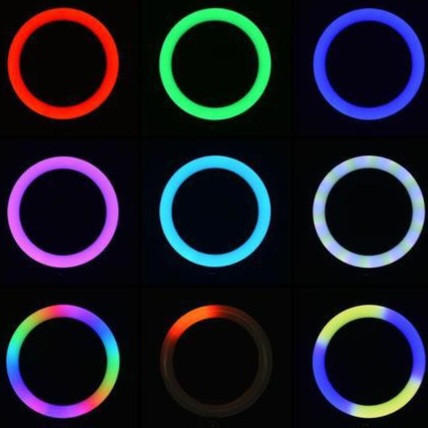 رینگ لایت با حالت نور دهی رنگی مدل LJJ-45CM