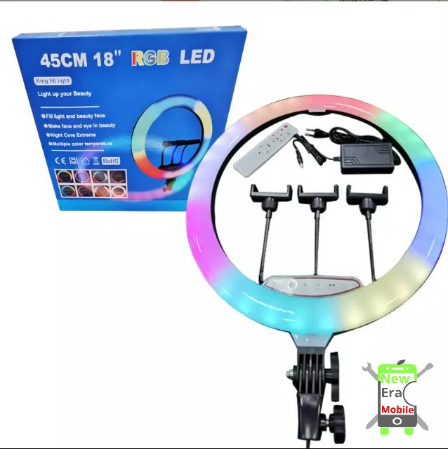 رینگ لایت با حالت نور دهی رنگی مدل LJJ-45CM