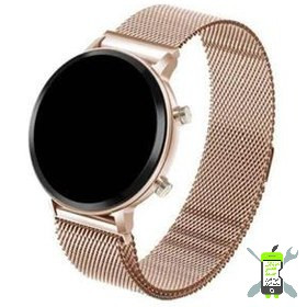 ساعت ال ای دی صفحه گرد بند فلزی