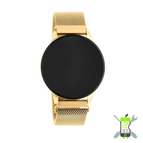 ساعت ال ای دی صفحه گرد بند فلزی