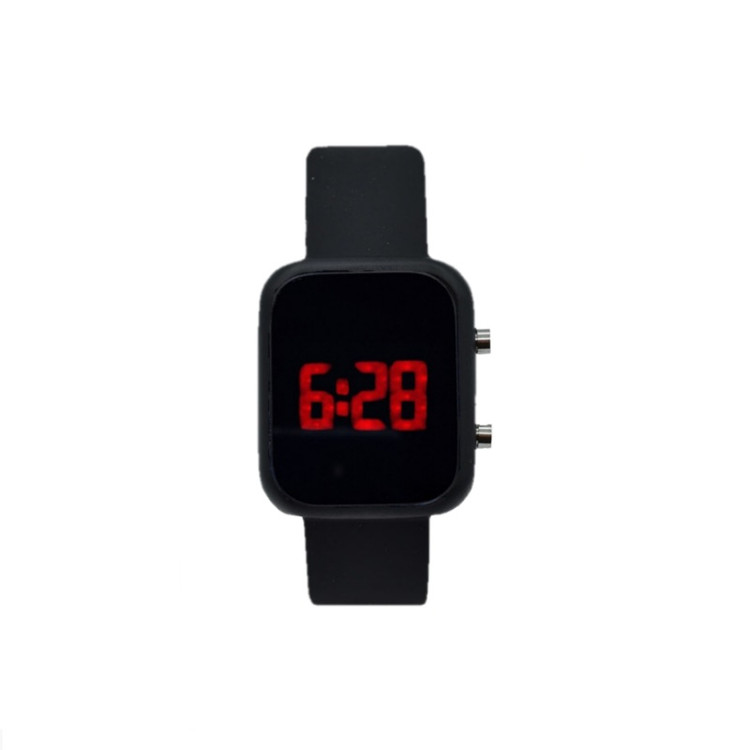 ساعت ال ای دی صفحه مستطیل بند سیلیکونی
