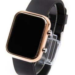 ساعت ال ای دی صفحه مستطیل بند سیلیکونی