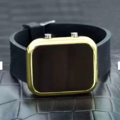 ساعت ال ای دی صفحه مستطیل بند سیلیکونی