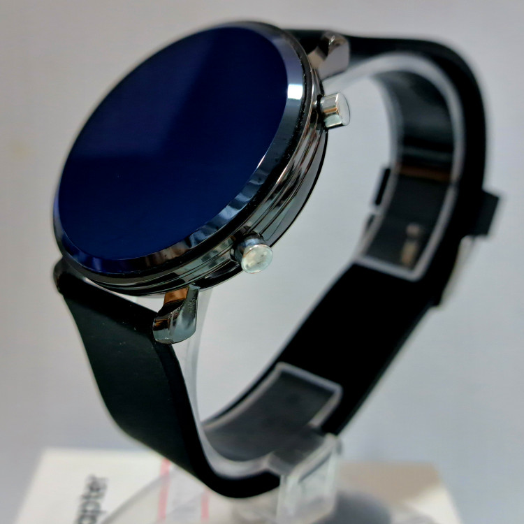 ساعت ال ای دی صفحه گرد بند سیلیکونی