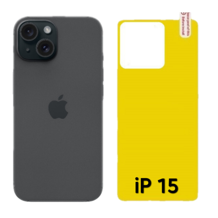 برچسب محافظ پشت گوشی شفاف مدل iP - 15
