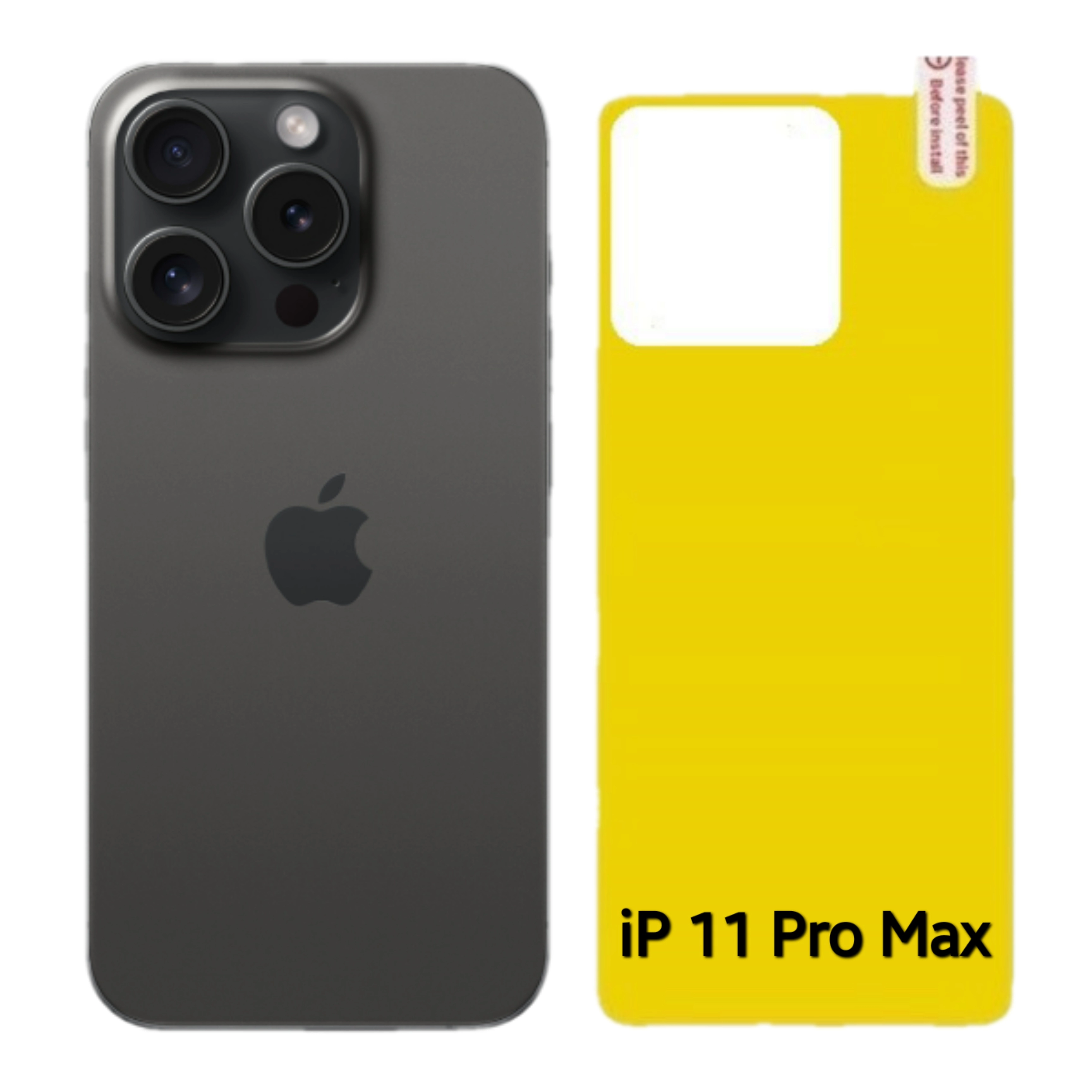 برچسب محافظ پشت گوشی شفاف مدل iP - 11 Pro Max