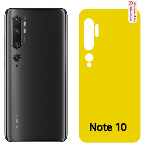 برچسب محافظ پشت گوشی شفاف مدل Mi - Note 10