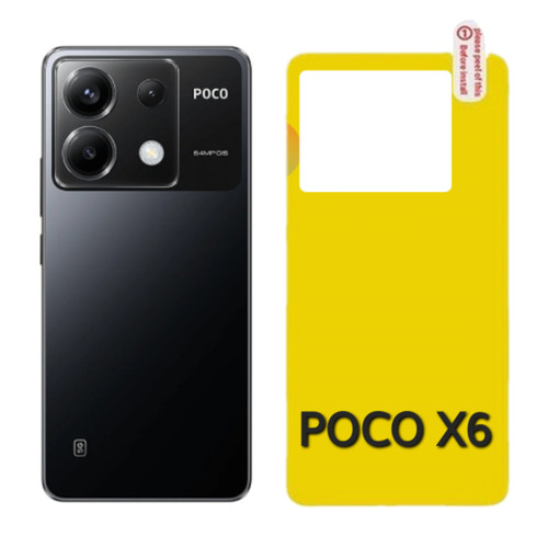 برچسب محافظ پشت گوشی شفاف مدل Mi - POCO X6