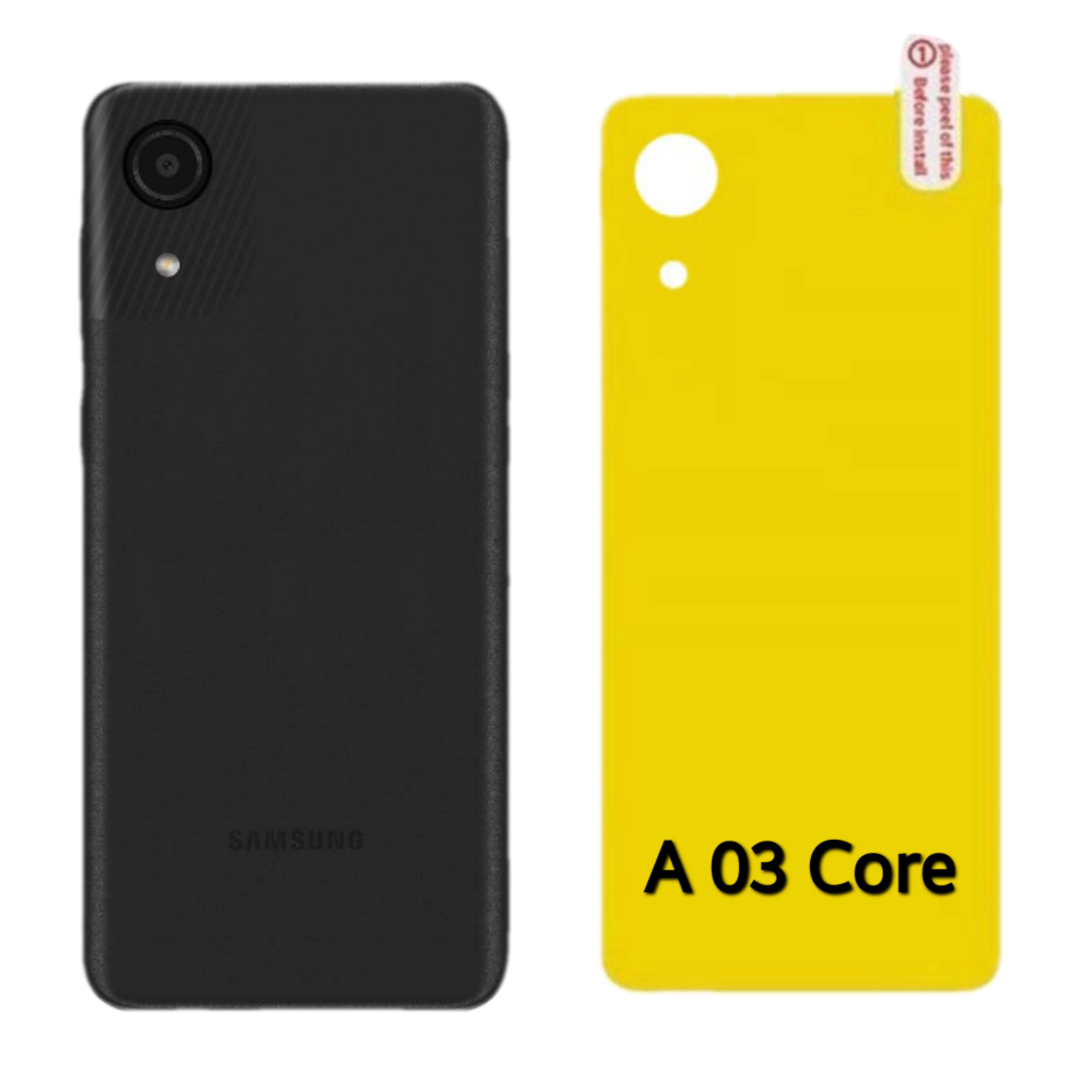 برچسب محافظ پشت گوشی شفاف مدل SA - A03 Core
