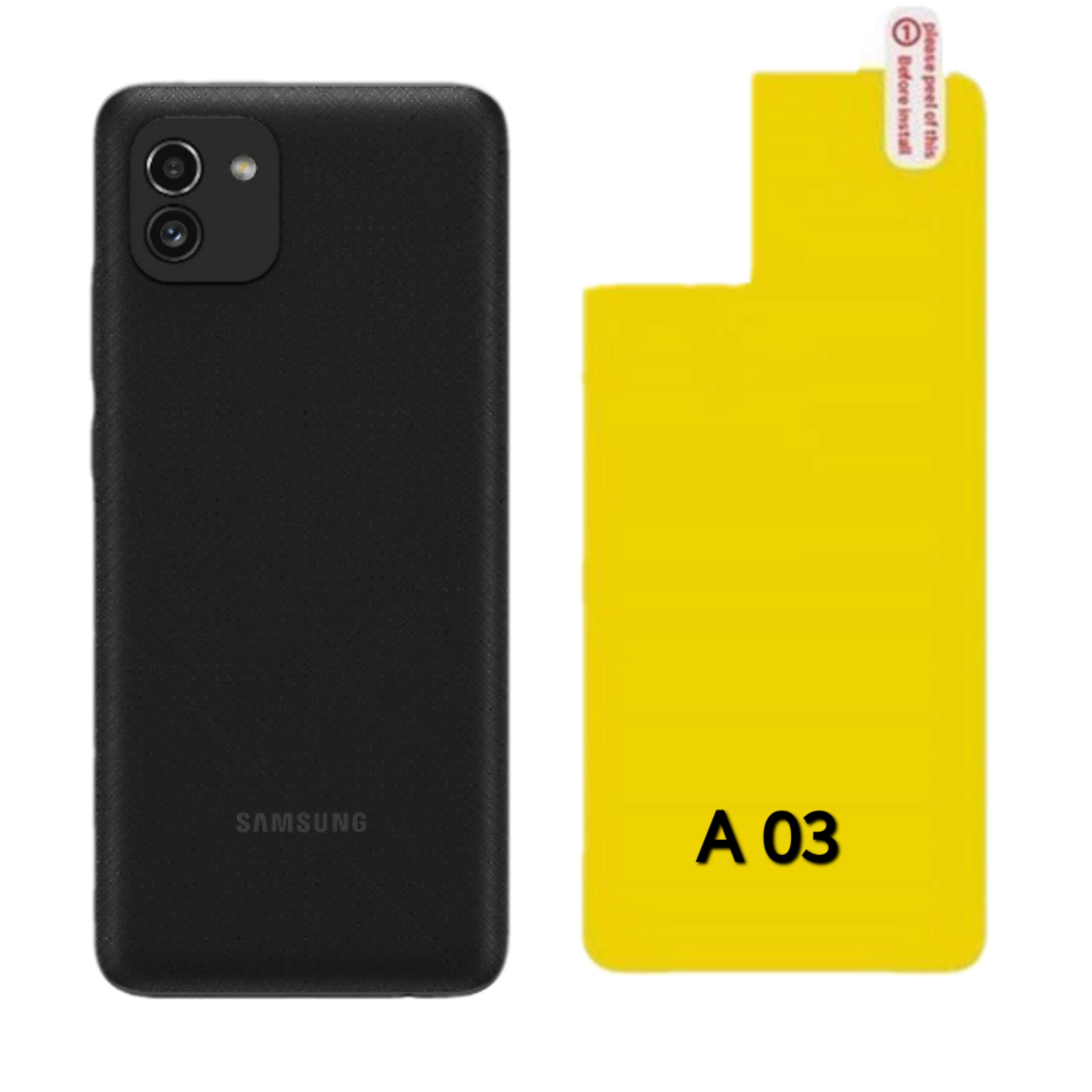 برچسب محافظ پشت گوشی شفاف مدل SA - A03